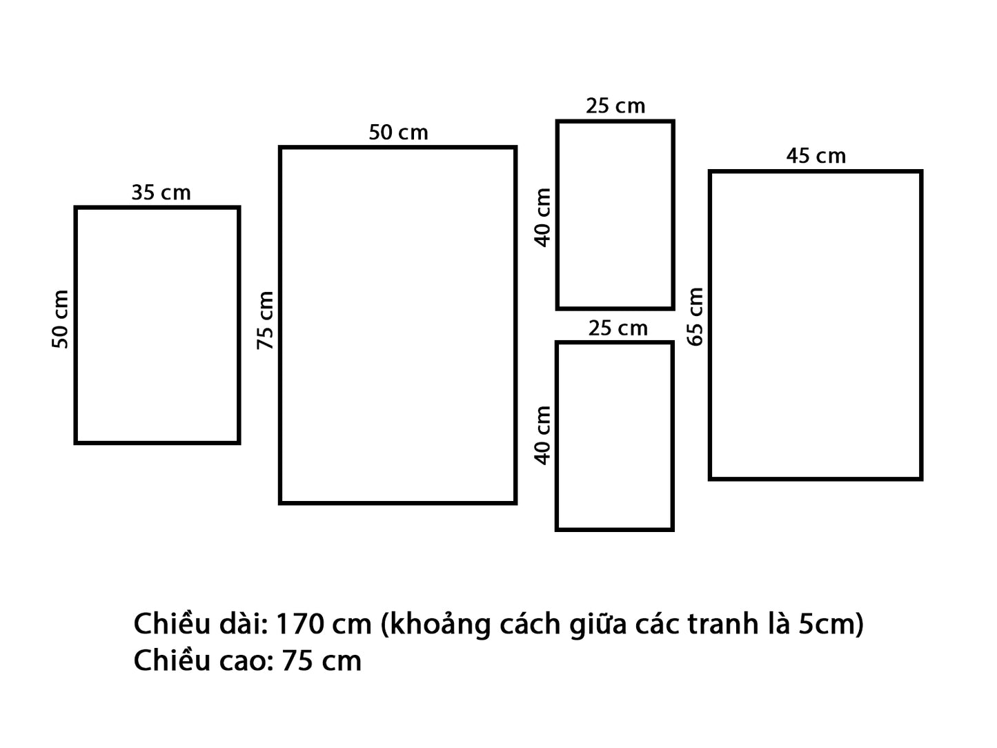 Bộ 5 Tranh Chiều Sâu Của Không Gian - VT138.2