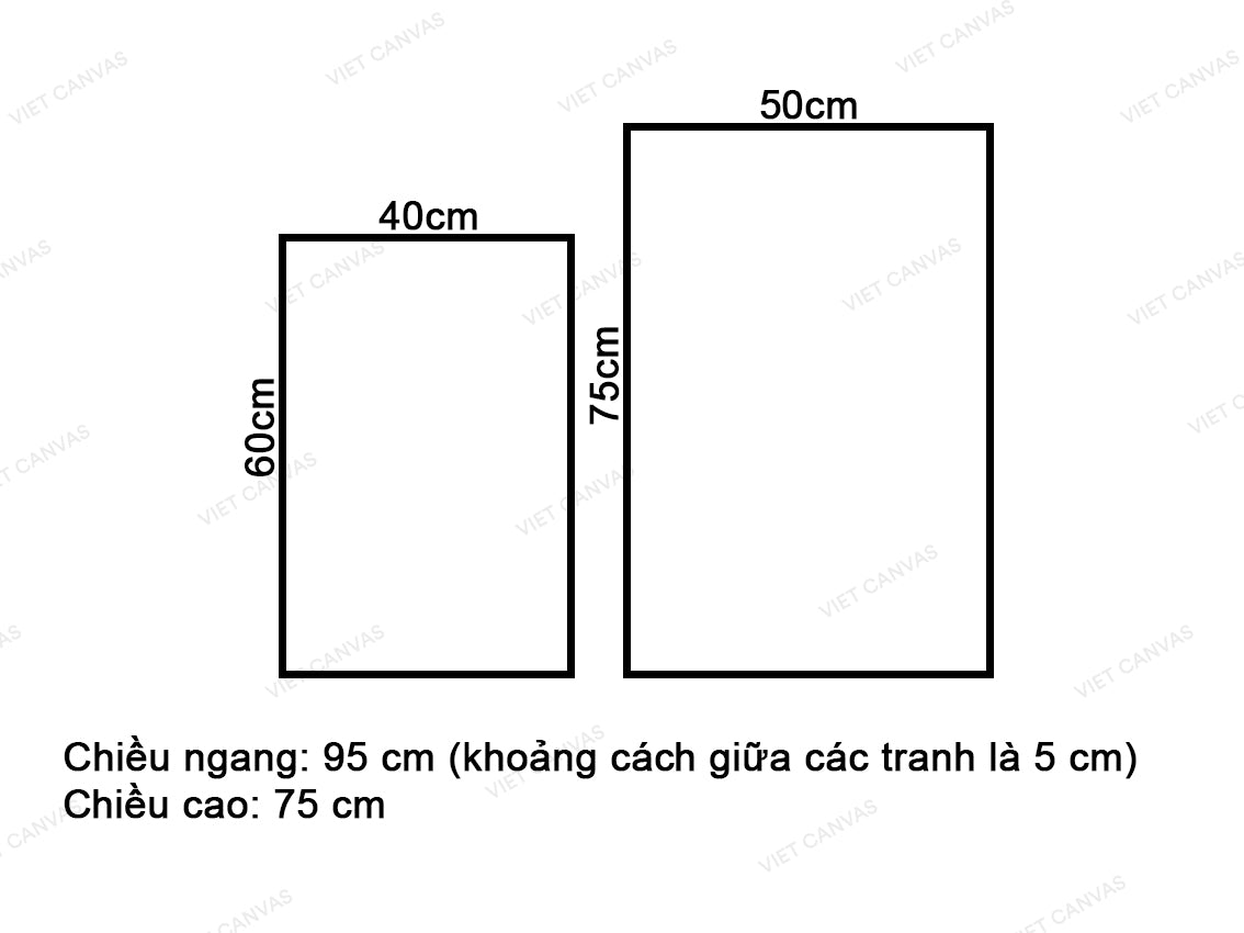 Bộ 2 Tranh Lá Cây Xanh - VW335.2