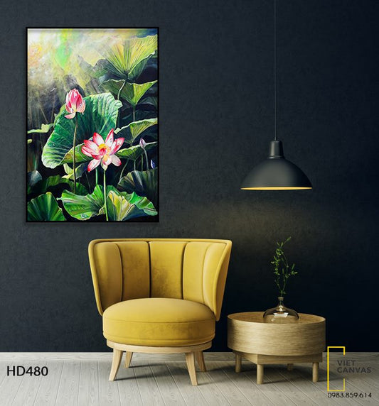 Tranh Hoa Sen Tĩnh Lặng - HD480