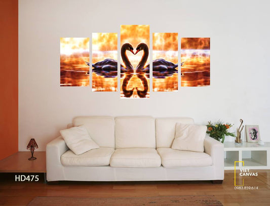 Bộ 5 Tranh Đôi Uyên Ương - HD475