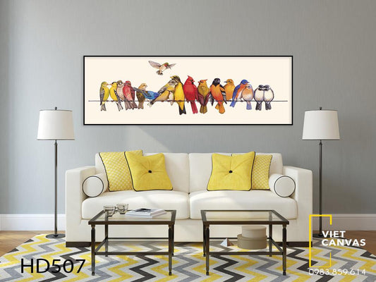 Tranh Đàn Chim Sẻ Ríu Rít - HD507