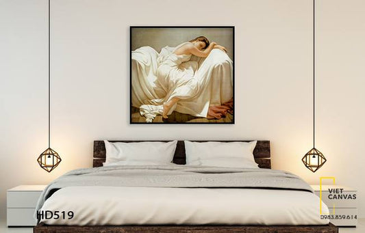 Tranh Cô Gái Váy Trắng - HD519