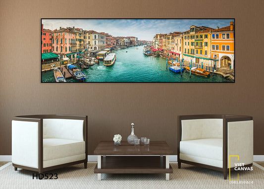 Tranh Khu Phố Bên Dòng Nước - HD523