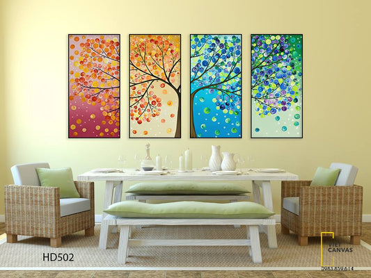 Bộ 4 Tranh Cây 4 Mùa - HD502
