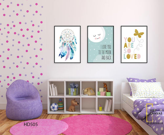 Bộ 3 Tranh Dream Catcher Và Quotes - HD505