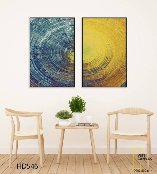 Bộ 2 Tranh Vân Gỗ Cổ Điển - HD546