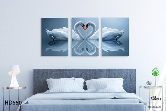 Bộ 3 Tranh Cặp Đôi Uyên Ương - HD550