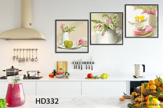 Bộ 3 Tranh Lọ Hoa Xinh Xắn - HD332