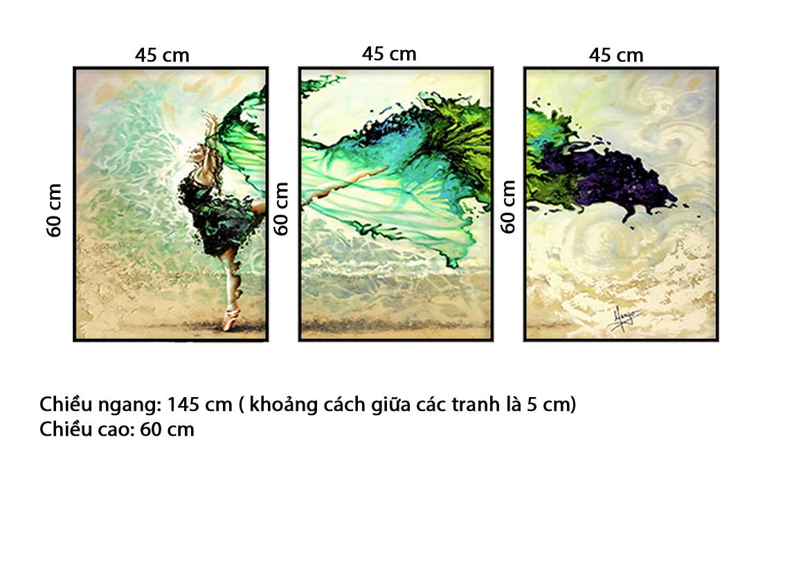 Bộ 3 Tranh Cô Gái Nhảy Múa - HD572