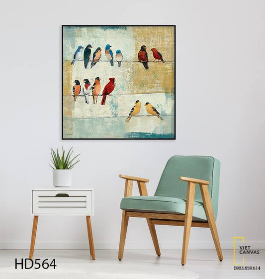 Tranh Đàn Chim Hội Tụ - HD564