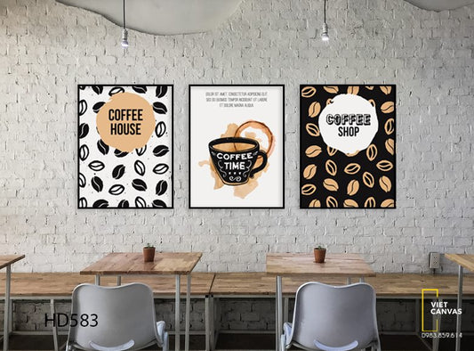 Bộ 3 Tranh Tách Cà Phê - HD583