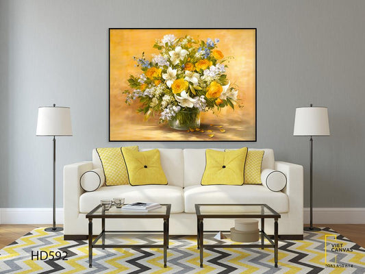Tranh Bình Hoa Ấn Tượng - HD592