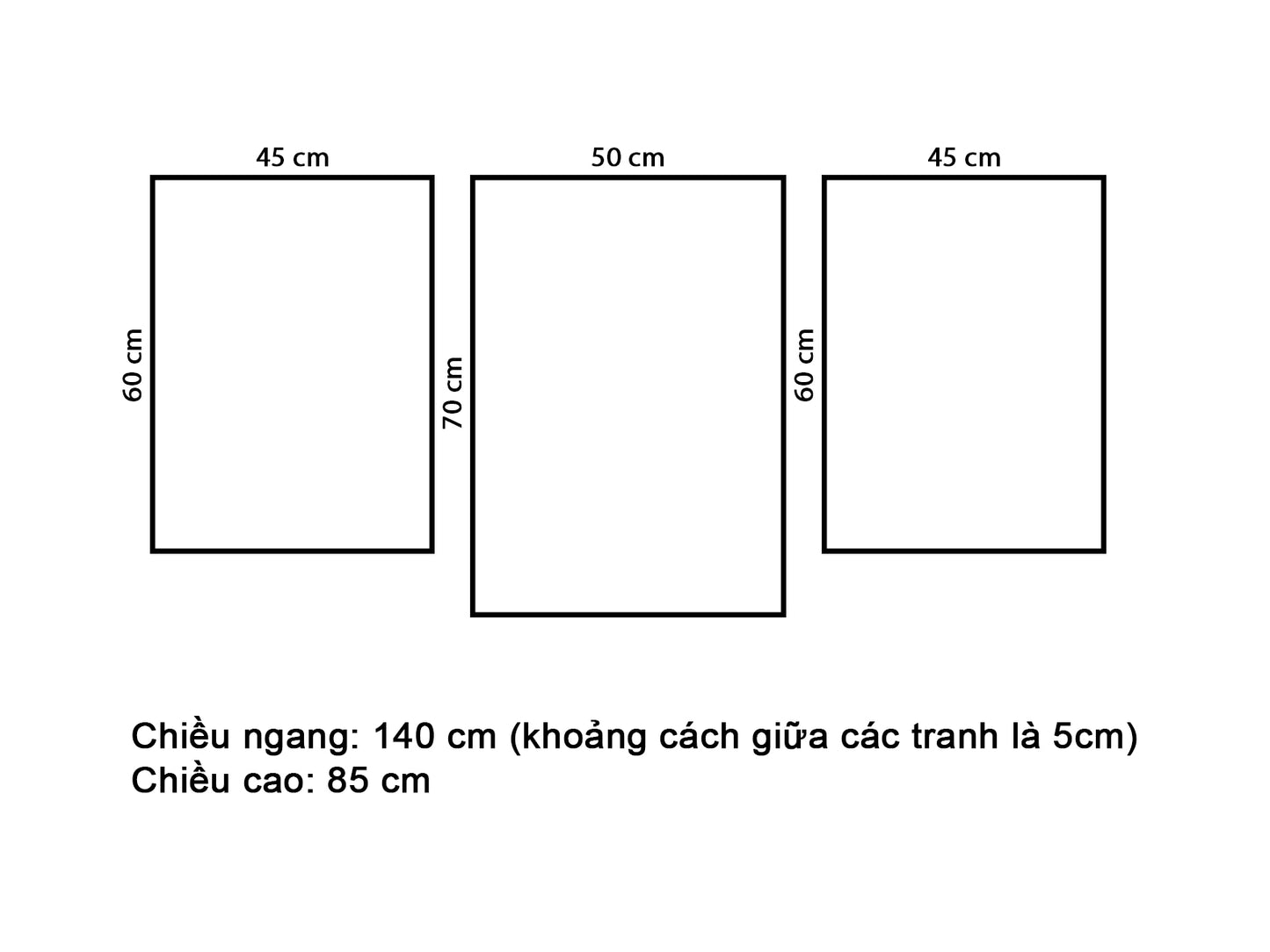 Bộ 3 Tranh Bờ Biển Trắng Xóa Và Quotes - VY549.3