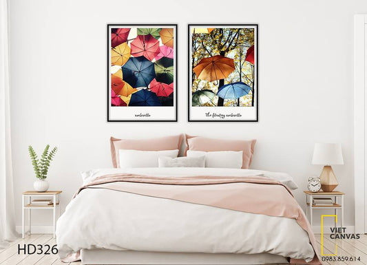 Bộ 2 Tranh Chiếc Ô Sắc Màu - HD326