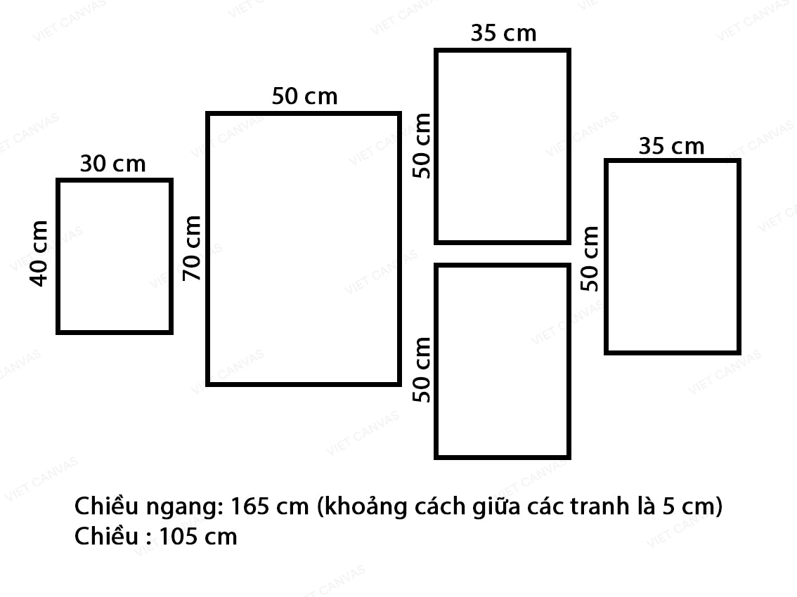 Bộ 5 Tranh Những Kiến Trúc Cao Tầng - VW898.1