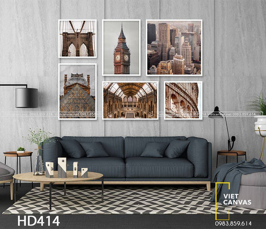 Bộ 6 Tranh Những Kì Quan Thế Giới - HD414
