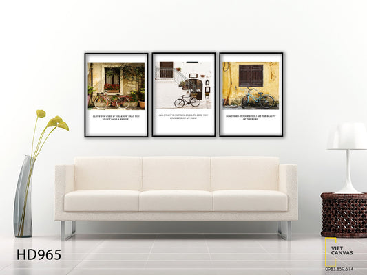 Bộ 3 Tranh Góc Phố Cũ - HD965