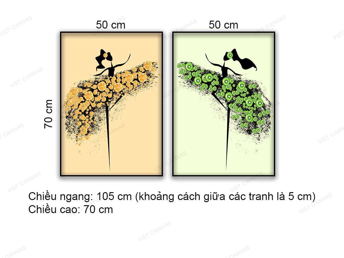 Bộ 2 Tranh Cô Gái Nhảy Múa - NT929