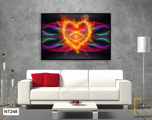 Tranh Trái Tim Rực Lửa - NT248