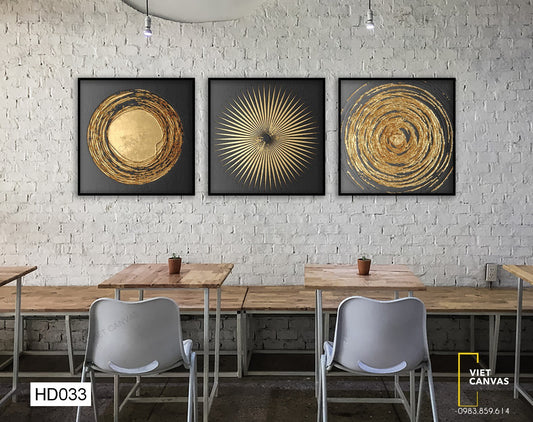 Bộ 3 Tranh Vòng Tròn Trừu Tượng - HD033