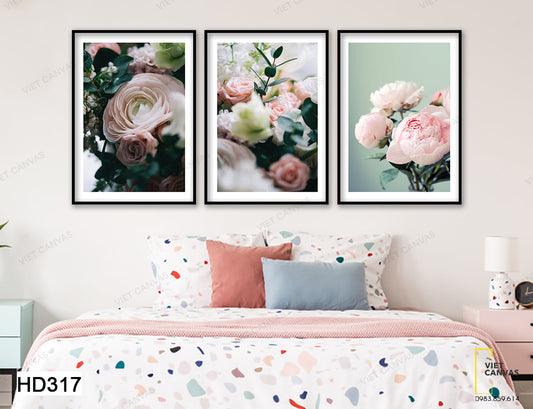 Bộ 3 Tranh Hoa Hồng Tinh Tế - HD317