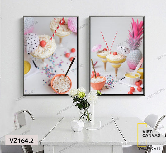 Bộ 2 Tranh Kem Tươi Mát Lạnh - VZ164.2