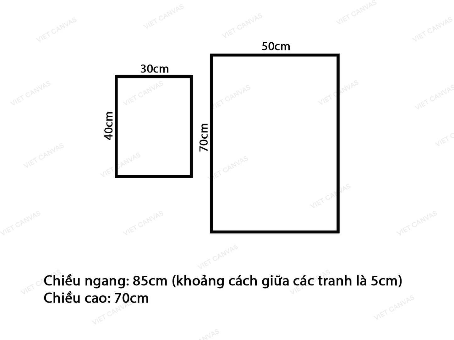 Bộ 2 Tranh Cây Cô Đơn - VV070.3