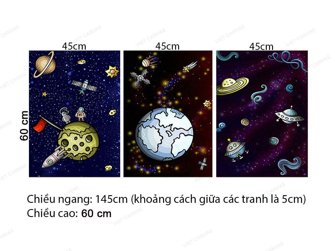 Bộ 3 Tranh Hành Tinh Bí Ẩn - VZ141.2