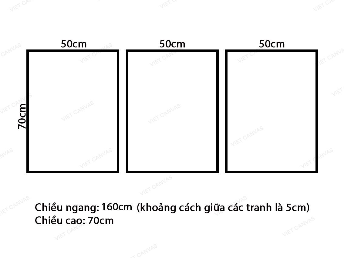 Bộ 3 Tranh Lá Cây Xanh - VZ866.1