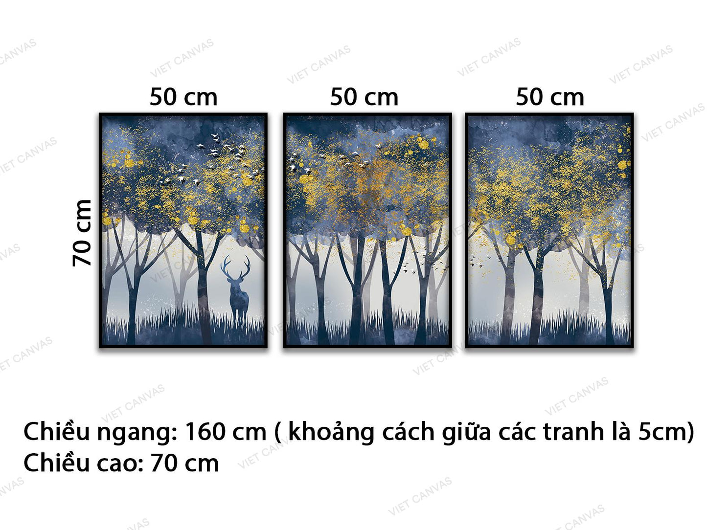 Bộ 3 Tranh Rừng Cây Hoang Vu - VD300
