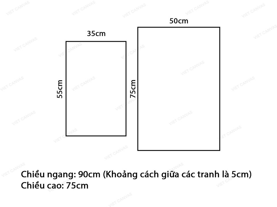 Bộ 2 Tranh Lá Cây Xanh - VK019.3