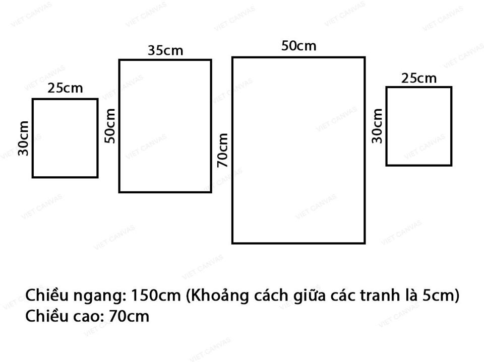 Bộ 4 Tranh Hoa Xinh Xắn - VK016.1