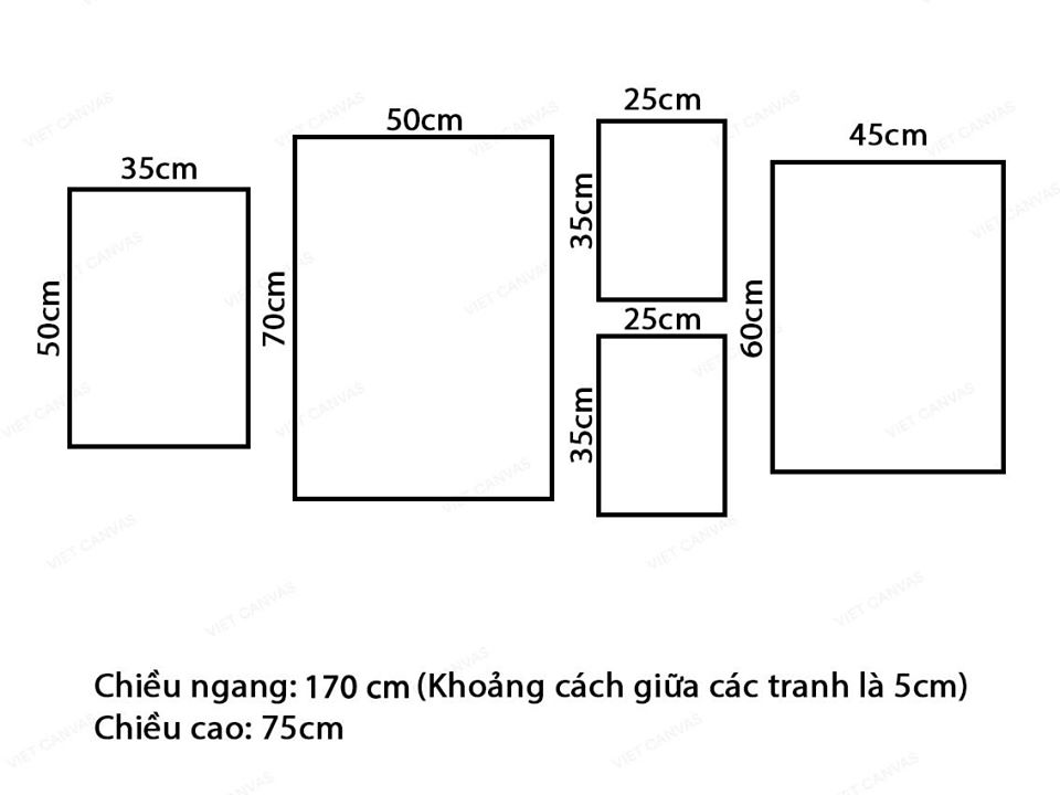 Bộ 5 Tranh Lá Cây Tươi Mát - VY056.2