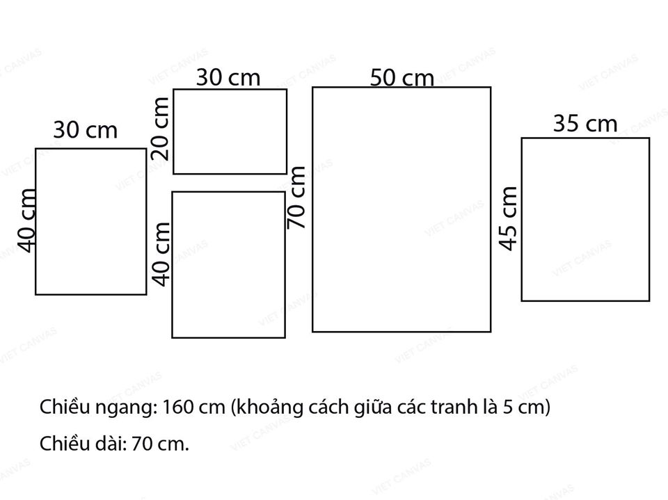 Bộ 5 Tranh Biển Cả Và Quotes - VK007.1