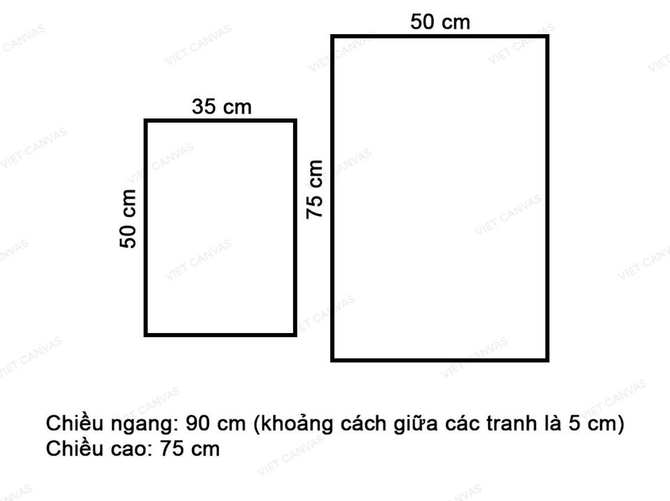 Bộ 2 Tranh Khu Chung Cư Và Hình Học - VZ596.3