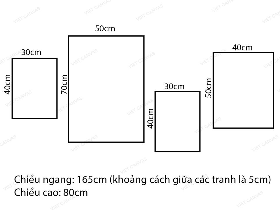 Bộ 4 Tranh Lá Cây, Xe Lam, Bầu Trời Và Quotes - VZ255.2