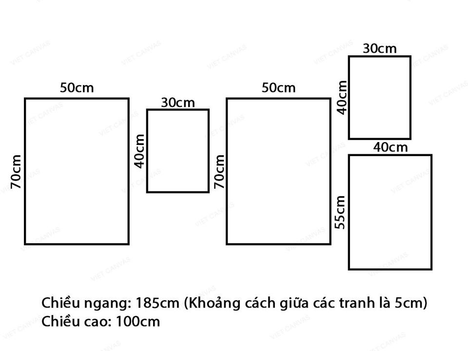 Bộ 5 Tranh Cây Và Lá - VY074.1