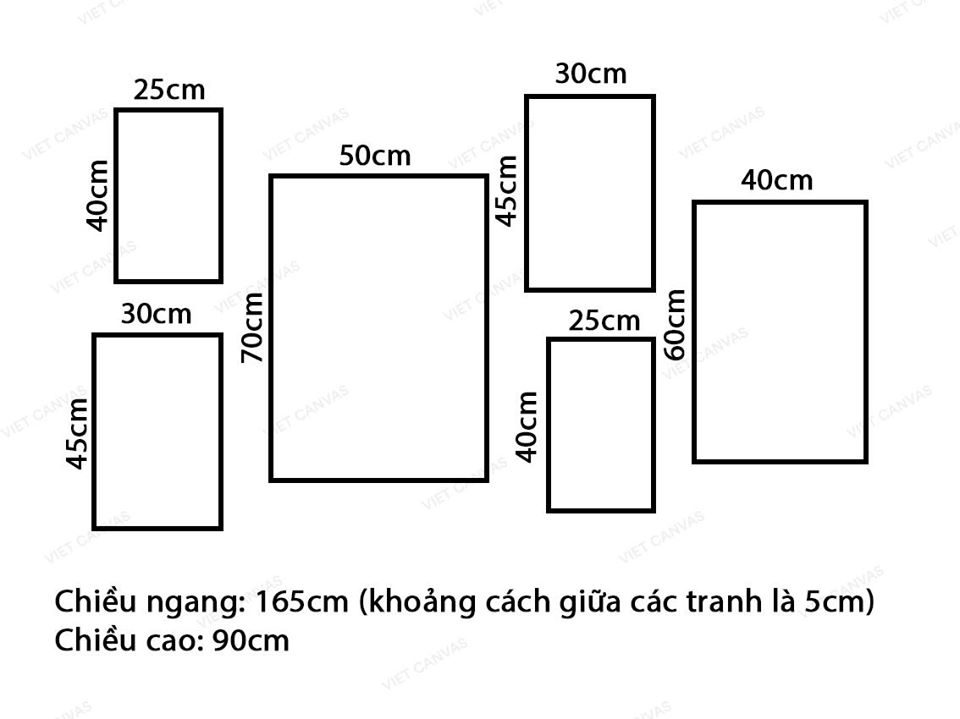 Bộ 6 Tranh Những Cành Lá Xanh Tươi Và Xương Rồng - VY050.1