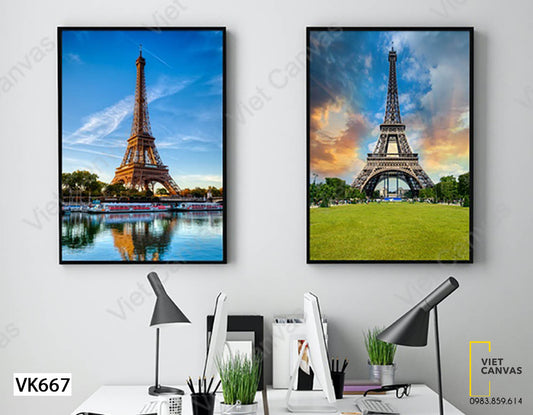 Bộ 2 Tranh Tháp Eiffel - VK667