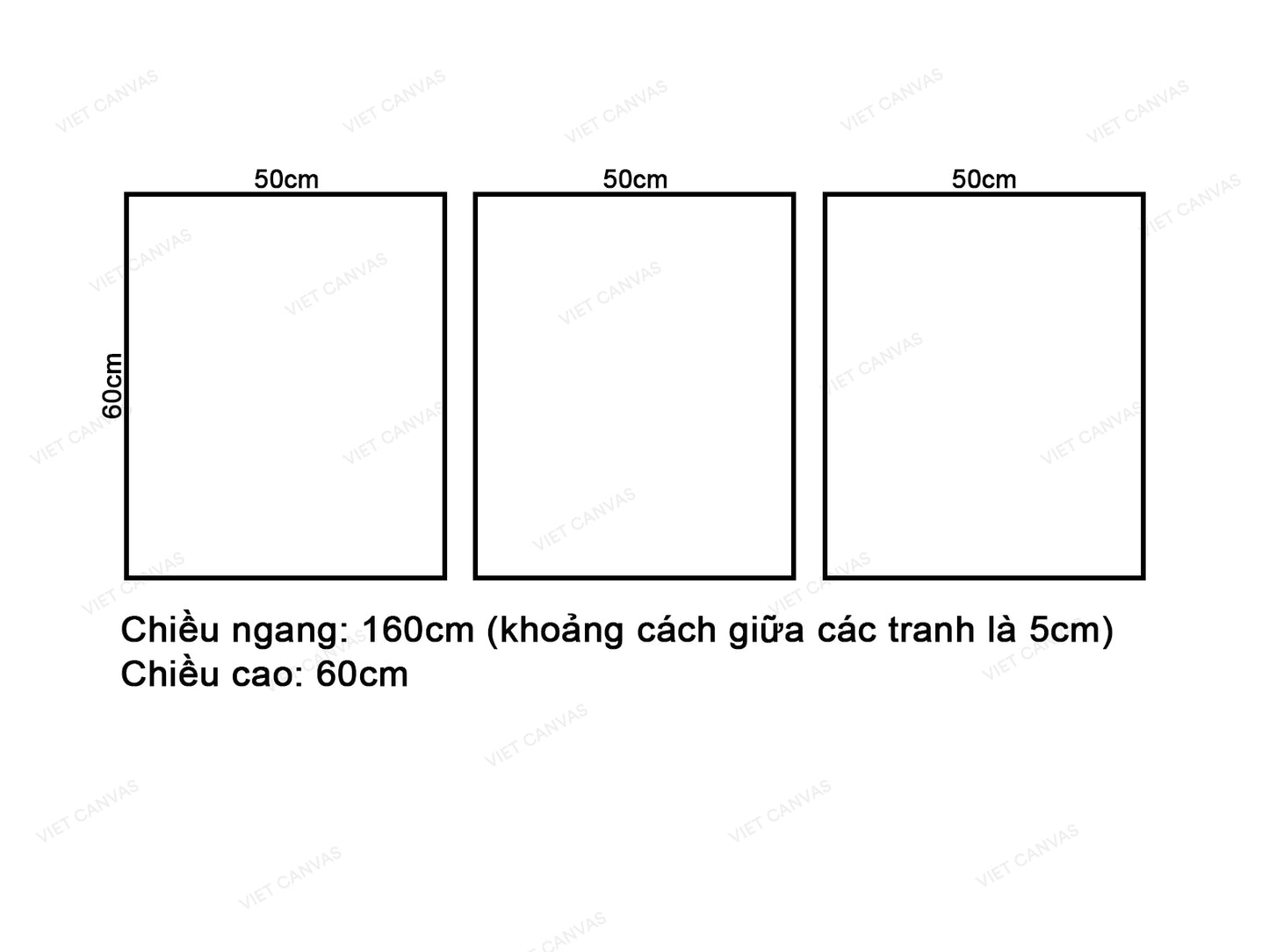 Bộ 3 Tranh Bình Hoa Màu Hồng - VY287.1