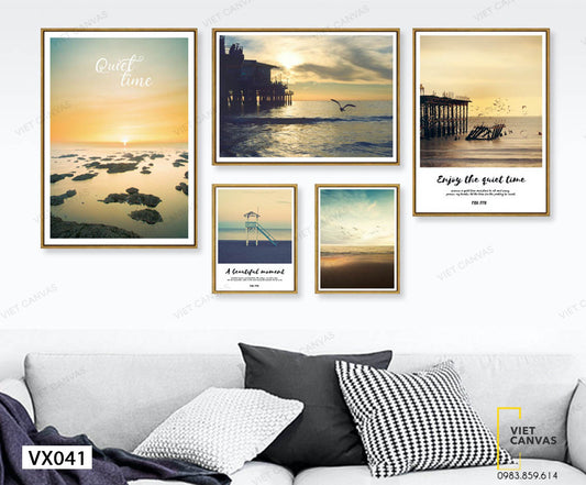 Bộ 5 Tranh Cảnh Biển Đẹp - VX041