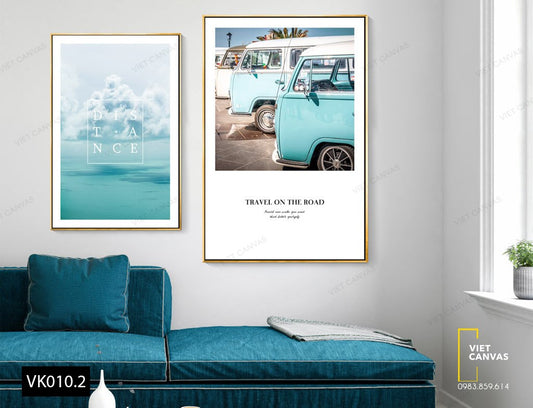 Bộ 2 Tranh Bầu Trời Và Xe Lam - VK010.2