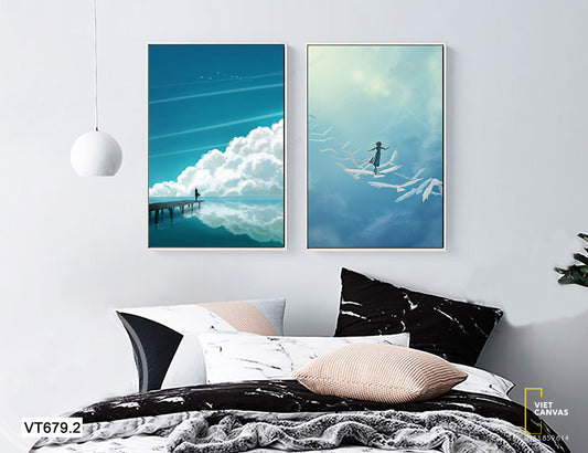 Bộ 2 Tranh Bầu Trời Xanh - VT679.2