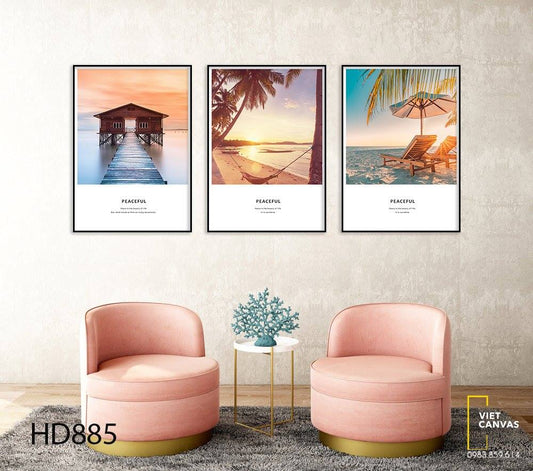 Bộ 3 Tranh Rực Rỡ Của Biển - HD885