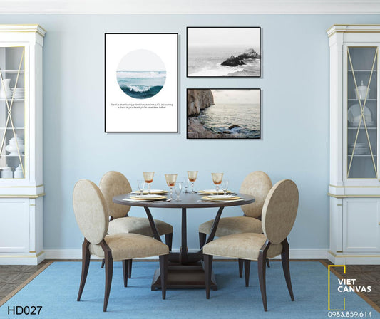 Bộ 3 Tranh Phong Cảnh Biển - HD027