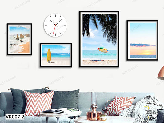 Bộ 4 Tranh Biển Cả Tươi Mát - VK007.2