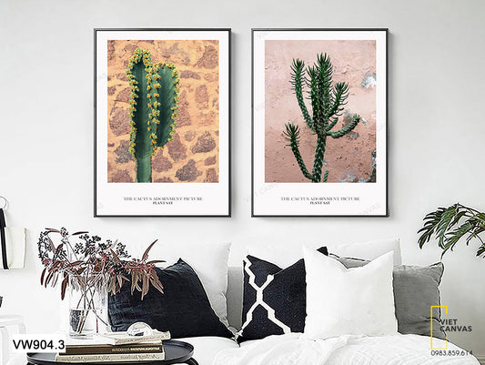 Bộ 2 Tranh Cây Xương Rồng - VW904.3