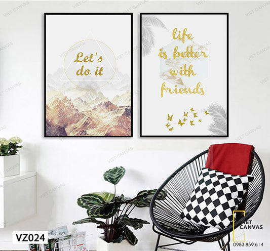 Bộ 2 Tranh Quotes - VZ024