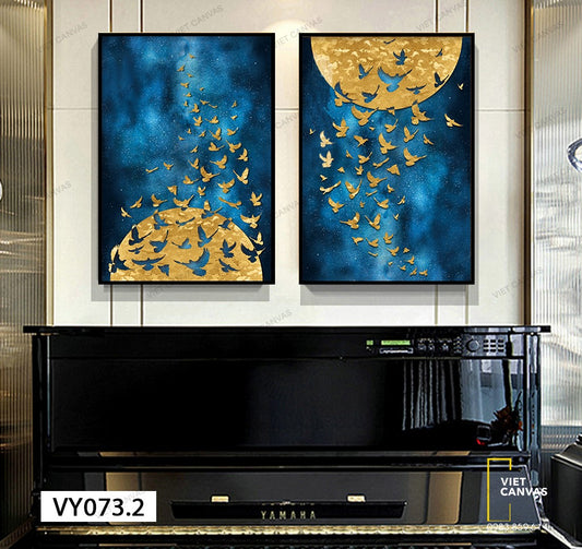 Bộ 2 Tranh Ánh Trăng Vàng - VY073.2
