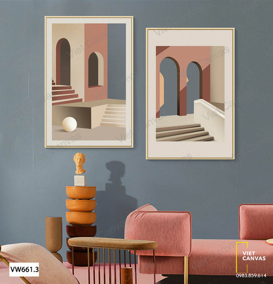 Bộ 2 Tranh Bậc Cầu Thang - VW661.3